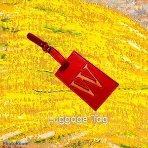 Pink Letter "W” Luggage Bag Tag-Prop in Film